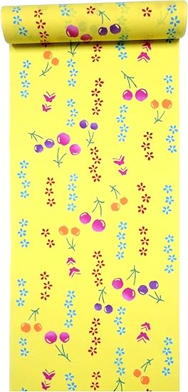 Amazon 子供 浴衣 反物 5 7m No 771 サクランボ柄 黄色地 着物 浴衣 通販