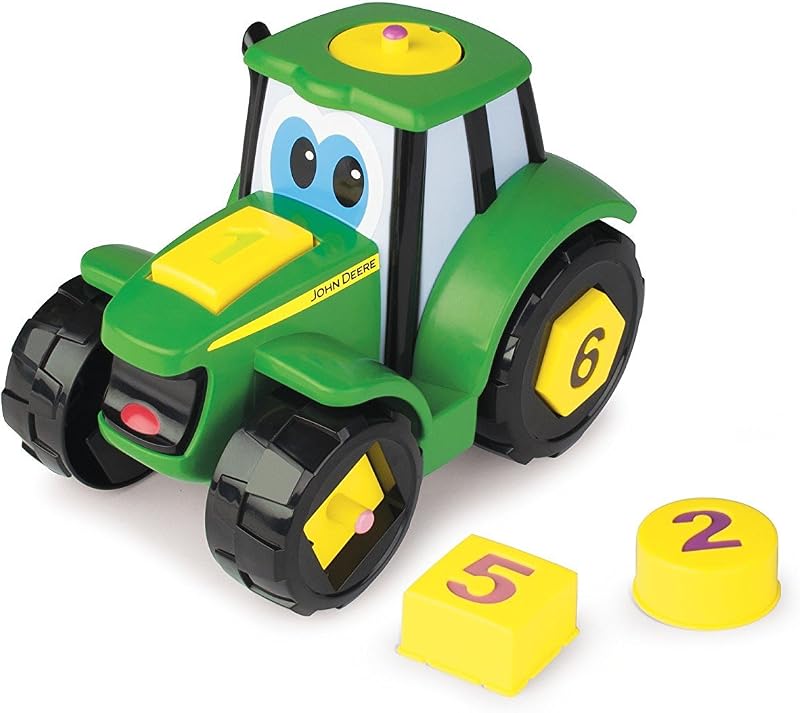 John Deere TOMY Kids Toy Vehicle Playset Learn & Pop Shape Sorter Multicoloured