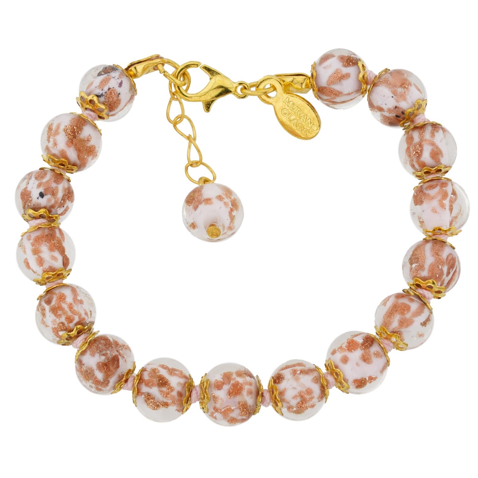 Glass Of Venice Murano Glass Sommerso Bracelet - Pink
