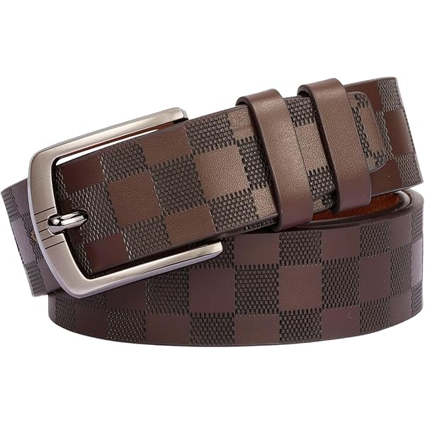 ルイ・ヴィトン チェック柄 レザーベルト LOUIS VUITTON チェック柄