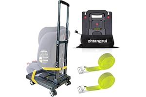 Zhtangrui Car Seat Dolly for Airport - Car Seat Roller Cart Wheels for Airplane - Car Seat Travel Cart Carrier Strap Backpack Trolley Foldable Trolley Luggage Cart(Yellow)