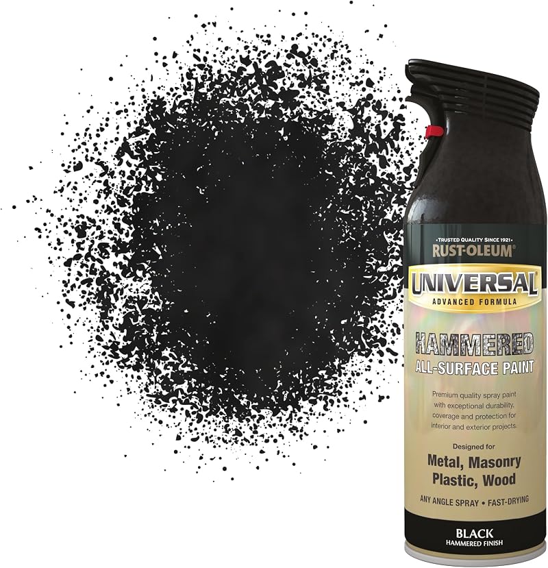 Rust-Oleum Universal Spray Paint Hammered Black 400ml All-Surface