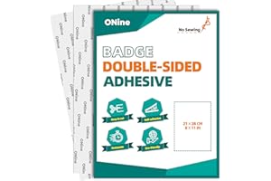 Onine Patch Magic Adhesive，Double-Sided Glue for Iron On Patches and Cut to Fit Freestyle Girl Scout Patches Kit, No Sewing No Ironing.(2 Pack)