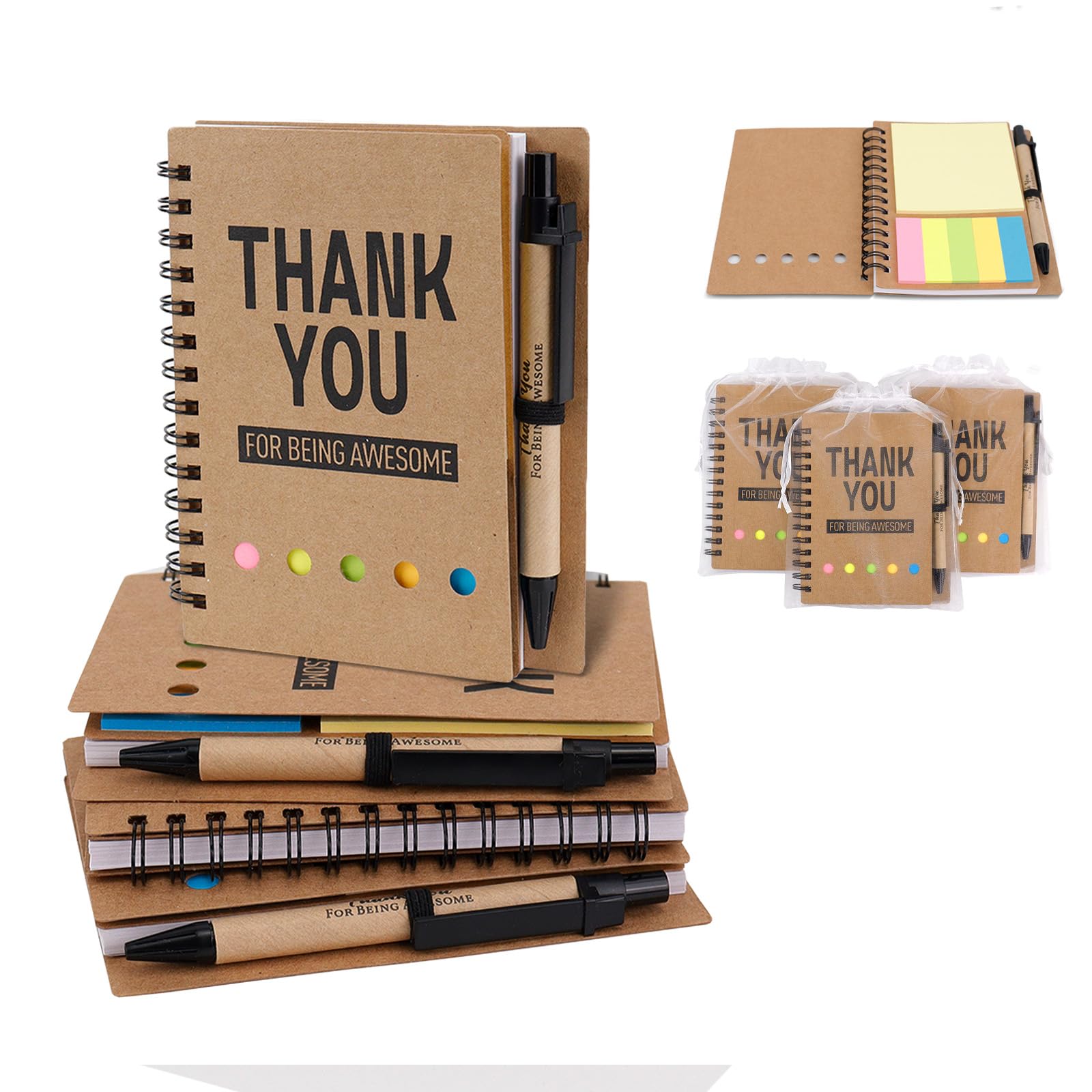 Thank You Gifts For Women Man, Employee Appreciation Gifts With Sticky Note Notepad, Motivational Pens And Gift Bags, 4 Sets Leaving Gifts For Colleagues, Thank You Teacher Gifts, Graduation Gifts