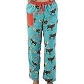 Lazy One Pajamas for Women, Cute Moose Pajama Pants and Top Separates