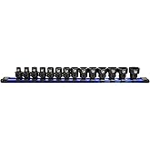 Astro Tools 78314 14-Piece 3/8" Drive Low Profile Nano Impact Sockets - Metric