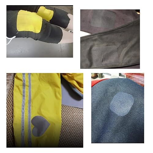Guokuai 6-Pack Iron-On Fabric Patches - Strong Glue, 100% Cotton, 3x4.25" For Repair (Dark Blue) - View #6