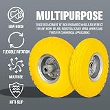 BARGAINS-GALORE 10/14 inch Pneumatic Sack Truck Wheel Set Yellow Red Black TYRES view 7