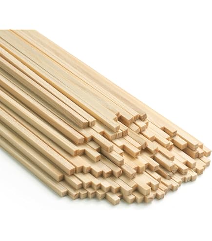 Popsicle Sticks 100Pcs Wooden Sticks Balsa Wood Sticks, Square Wooden ...