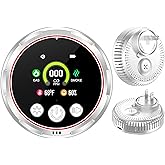 HAKINAKU 5-in-1 Ring Plug in Natural Gas & Smoke & Carbon Monoxide Detectors Combination Built-in 1000mAh Backup Battery 85dB Smoke CO Temp Humidity Senor for Home Hotel Travel (White, 1 Pack)