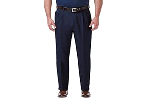 Haggar Men's Premium Comfort Classic Fit Pleat Front Dress Pant (Regular And Big & Tall Sizes)