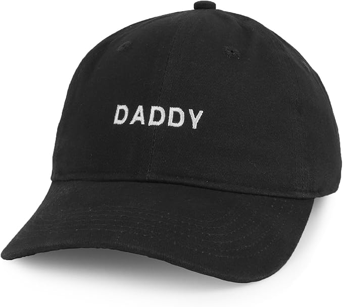 Daddy Embroidered Low Profile Cotton Cap Dad Hat Black Amazon.in