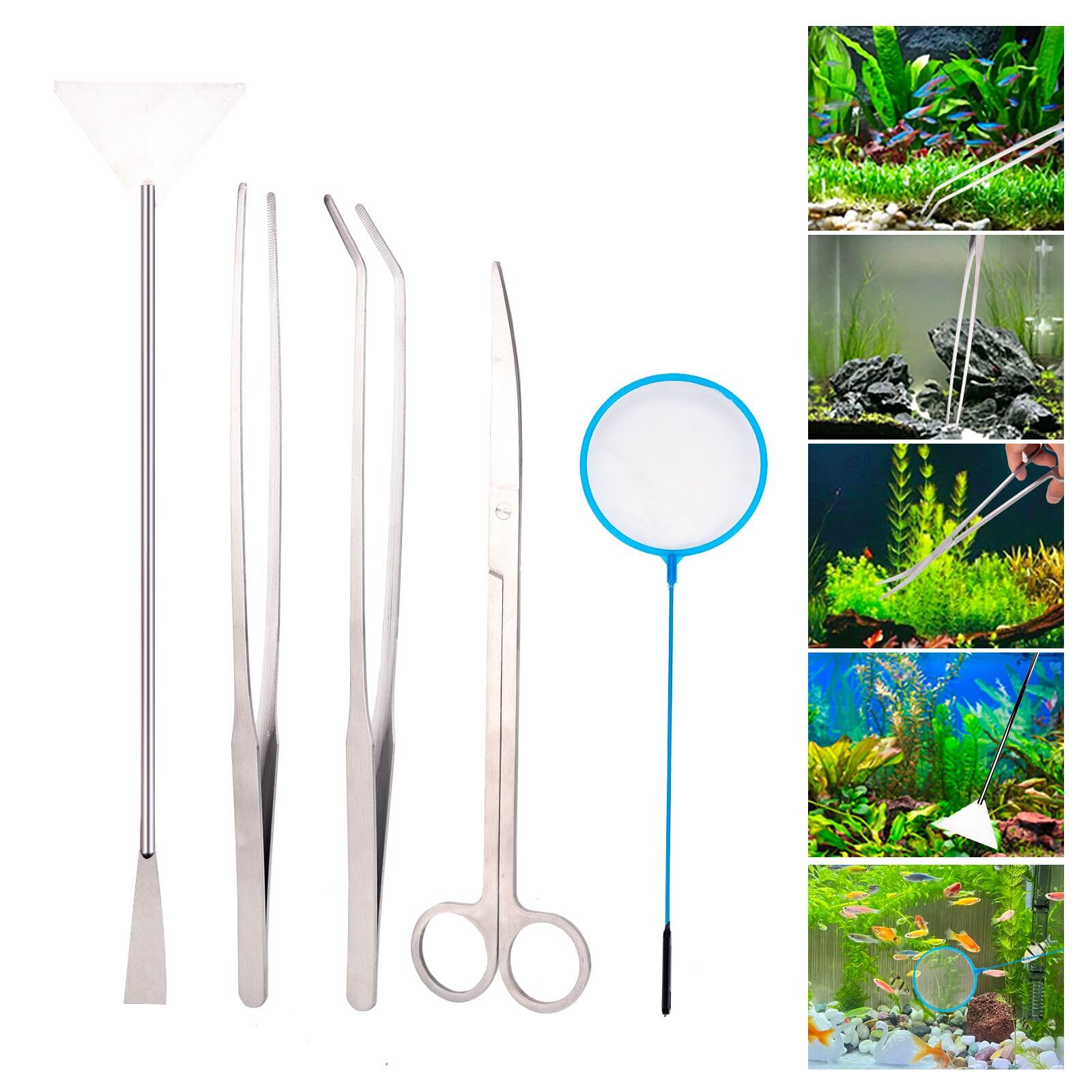 terrarium tools, aquascaping tools, aquarium tweezers, aquarium scissors