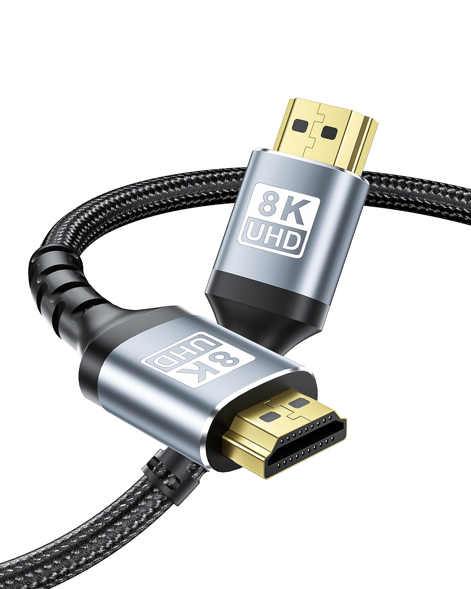 BYEASY HDMI 2.1 Cable, 3M 8K@60Hz HDMI Cable Compatible with all HDMI devices PC/TV/HDTV/Blu-ray