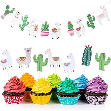 Jevenis Lot De 2 Lama Anniversaire Decoration Lama Decoration Lama Fete Decoration Lama Joyeux Anniversaire Banniere Cactus Banniere Bannieres Cuisine Maison Dwteam In