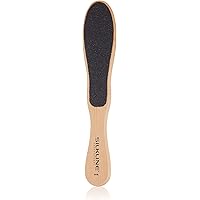 SILKLINE PROFESSIONAL Two-Sided Foot File with Oak Wood Handle, Full Size Single