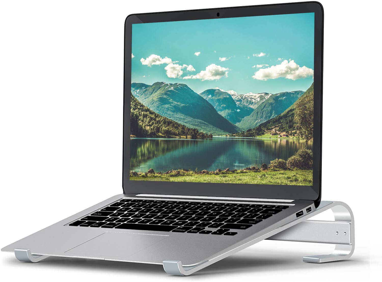 Bonlace Laptop Stand Aluminum Removable Computer Riser Compatible with 13 to 17 Inches Notebook Computer (Silver)