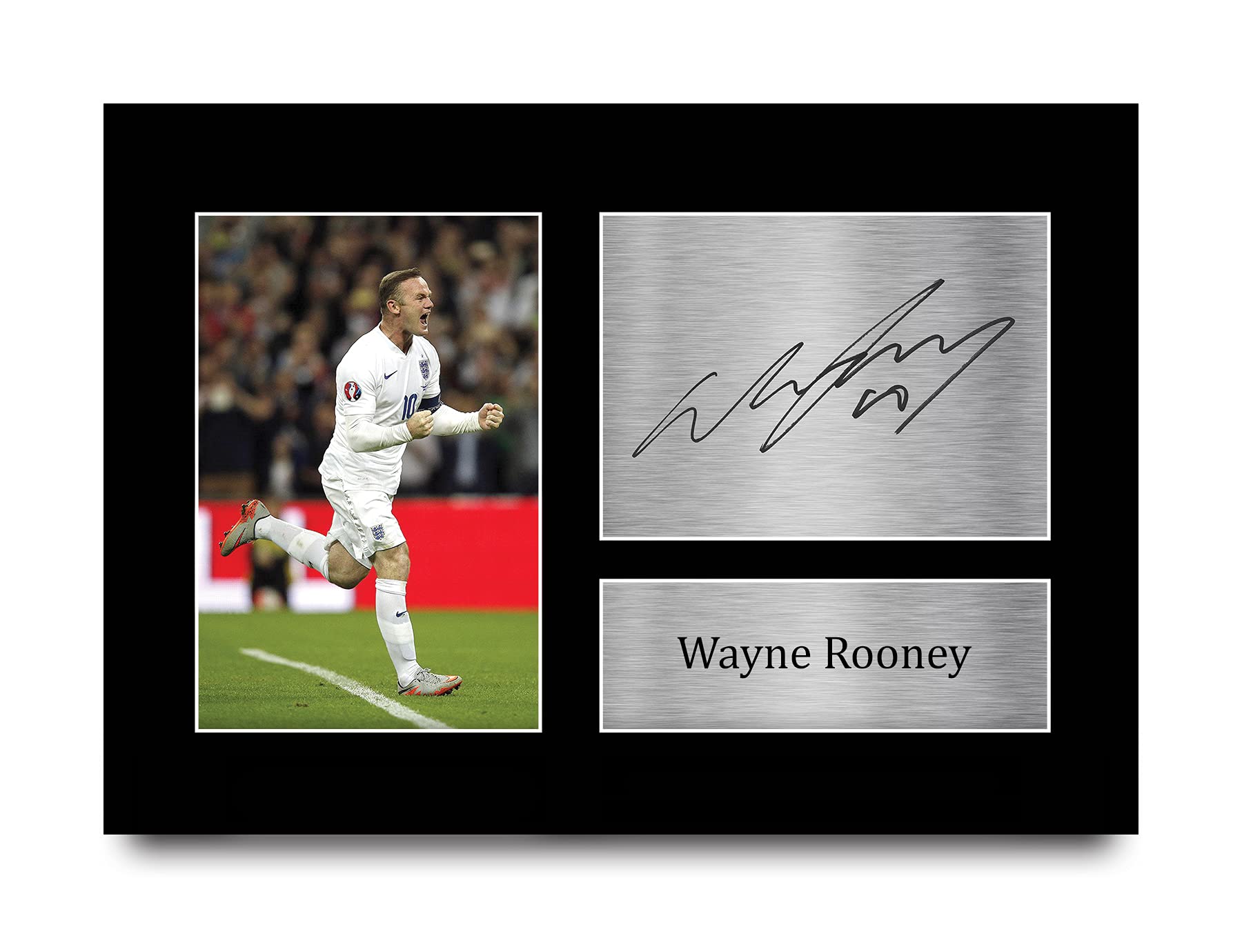 HWC Trading A4 Wayne Rooney England Gifts Printed Signed Autograph Picture for Fans and Supporters - A4