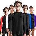 Exxact Sports Kids BJJ Rash Guard Long Sleeve, Ranked No Gi Jiu Jitsu Compression Shirt for Boys & Girls for MMA, Wrestling
