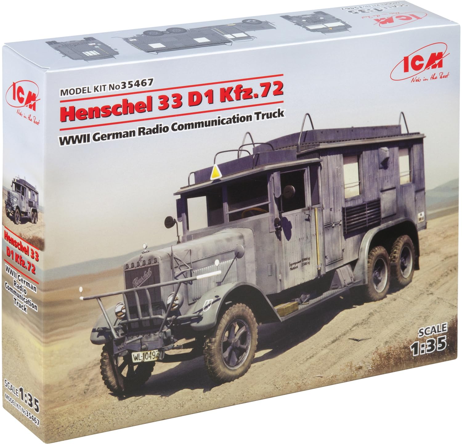 ICM 35467 - Henschel 33 D1, KFZ 72 German Radio Communication Truck