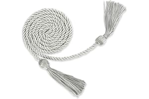 FFNMU Honor Cords Graduation Cords 2024 Silver Honors Cords for Graduation Graduation Ropes Honors Cords Graduation Accessories 67" Long Braided Cords for 2024 Graduation Decorations Bachelor Gown