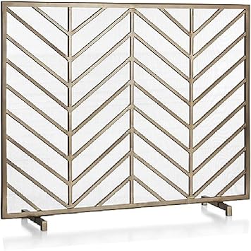 QAQA Pantallas con Patas Fuego Chimenea, Panel Simple Plana Spark