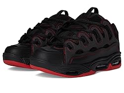 Osiris Men's D3 2001 Skate Shoe, Black/Red/Red, 10.5