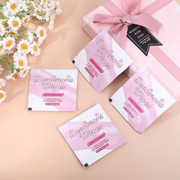 200PCS TRAVEL DEODORANT WIPES, TRAVEL SIZE MINI DEODORANT WIPES BULK FOR HOMELESS INDIVIDUALLY WRAPPED, BODY CLEANING SUPPLIES FOR WOMEN WET ARMPIT FOR BODY CLEANING ROSE FOR CHRISTMAS