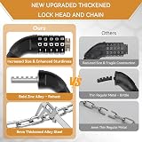 Looxmeer 8mm Thickened Chain Lock 90cm 5-Digit Combination Waterproof Cover view 2