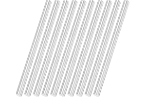 uxcell 10Pcs Round Steel Rods, 6mm x 100mm High Speed Steel (HSS) Aluminium Rod Steel Bar for Shaft Gear Drill Lathes Boring 