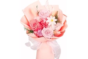 Flowers Read Bouquet Birthday,XMFAYUAN Roses Read Flowers,Cut Flowers For Delivery Prime,Preserved Flower Bouquet For Mothers Day Valentines Day Anniversary (Pink-Red)