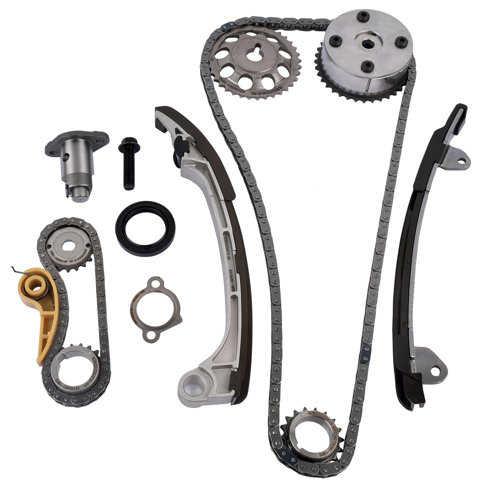 Photo 1 of GELUOXI TK922 Timing Chain VVT Sprocket Kit Replacement for 2001-2015 Toyota RAV4 Highlander Scion tC xB Pontiac Vibe Solara Matrix Camry 2.4L 2AZFE