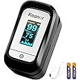 Keanor Pulse Oximeter, Oxygen Meter Finger Monitor with Alarm & PI, Finger Pulse Oximeter for SpO2 Blood Oxygen Saturation & 