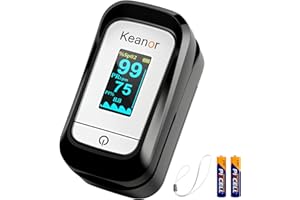 Pulse Oximeter Finger Monitor with Rotating TFT Display Accurate SpO2 and Pulse Rate Portable Blood Oxygen Saturation Meter f