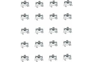 TDZ MOTO TDZ Dzus Fasteners，20 Pack 1/4 Turn Quick Release Steel Dzus Button with Springs and Tab Plates Free Rivets for Fastening Sheet Metal Door Panel ，Chrome