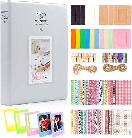 Amazon Com Ablus 2x3 Inch Photo Paper Film Album Set For Fujifilm Instax Mini Camera Polaroid Snap Z2300 Socialmatic Instant Cameras Zip Instant Printer 128 Pockets Smokey White Home Kitchen