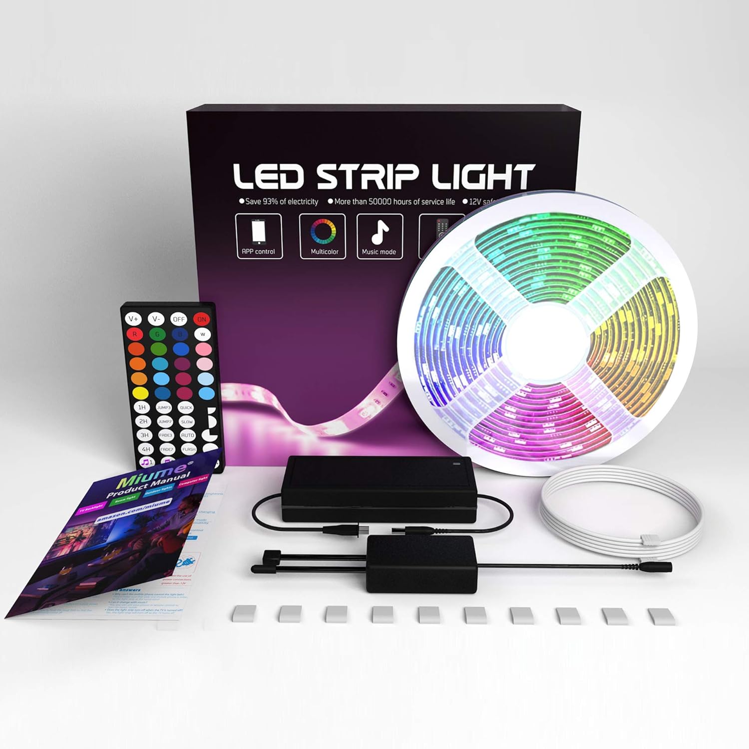 Miume LED Strip Lights 32.8ft, Led Color Changing Strip