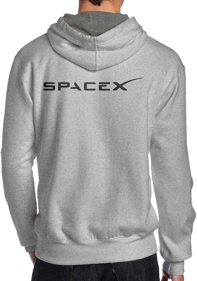 NASA Spacex Men's Fleece Hooded Sweatshirt Pullover Hoodie