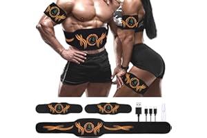 XENGUAN ABS Stimulator, EMS Ab Stimulator for Men & Women – USB Rechargeable Muscle Toner with 12 Modes & 19 Intensity Levels – Portable, Adjustable Waist Trainer for Abdominal, Arm, and Leg Workouts