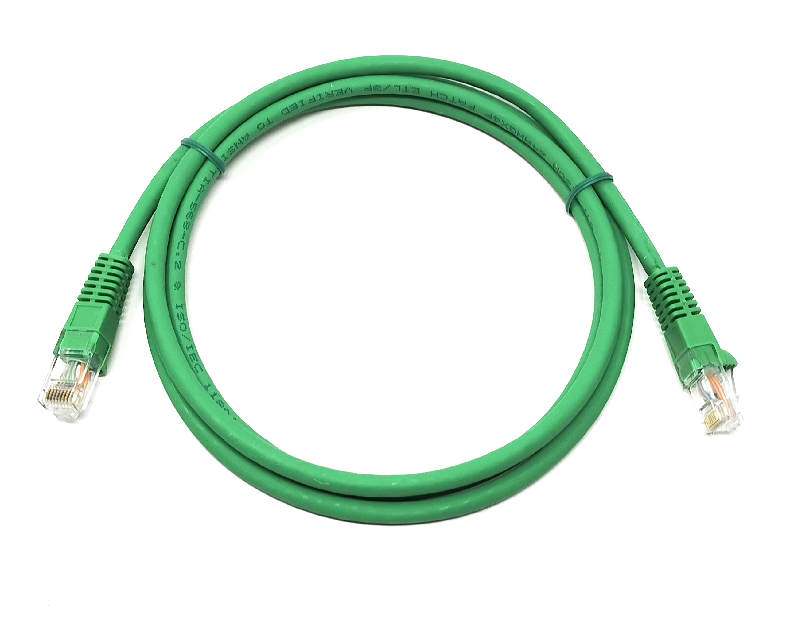 Cat6 RJ45 (UTP) Connector Ethernet Cable, LSZH Snagless Patch 24AWG Bare Copper Cores Lead for Internet, Data Transfer, Router, Modem, CCTV, Smart TV, PC, Laptop (1m, Green)