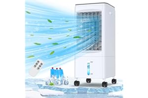Portable Air Conditioner, 3-IN-1 Air Conditioner Portable for Room, [1.45 Gal Tank] Ac Cooling Fan w/Remote, 3 Spds & Cooling