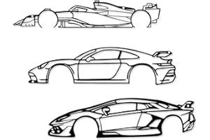 Xedatric Set Of 3 Car Wall Art Metal Racing Silhouette Wall Art Car Wall Decor Indoor Bedroom Home Car Room Decor Wall Decoration Gift For Car Lover Automan Gift