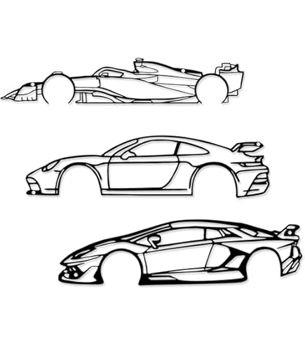 Amazon.com: DecoSoul 300ZX 1990 Model Car Silhouette Metal Wall