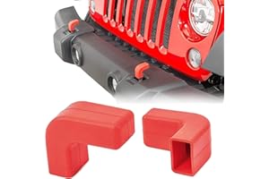 Factory Bumper Tow Hook Covers for Jeep Wrangler JK JL Gladiator TJ, Red Tow Hook Protector Jeep Wrangler Accessories 2007-20