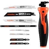 ValueMax 8-In-1 Multi-Blades Hand Saw, Quick-Change, CRV &amp; Bimetal Blades | TPR Handle, Mechanism Hacksaws, Drywall/Jab/Pumpkin Carving Saw, Handsaws for Wood, Metal, Plastic and Plywood