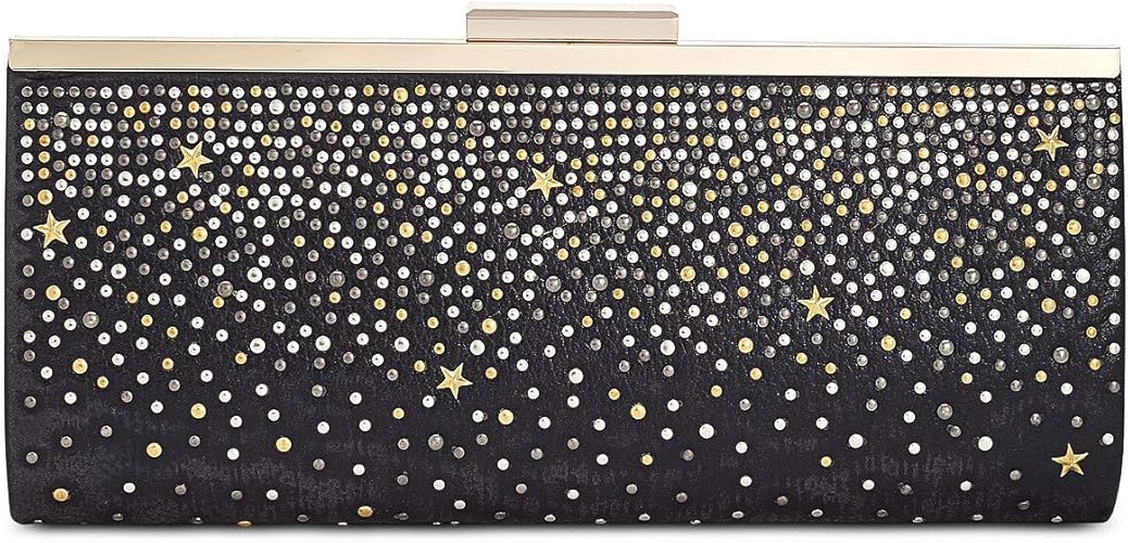 black studded clutch bag