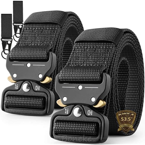 米軍　ELITE ガンファイターベルト　MEDIUM ブラックUSA製　送料無料 Military Belt, Men Tactical Belt with Quick Release Metal