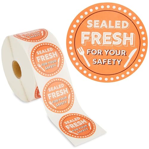 Stockroom Plus Tamper Proof Stickers - 2" Round, Red, 1000 Count - Food ...