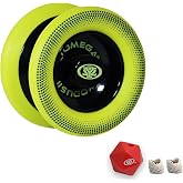 Yomega Xodus II YoYo&ndash; Includes Roller Bearing Technology, Rubber Rims and Wing Shape Design &ndash; Professional Responsive YoYos Intermediate Level Play (Black Yellow)