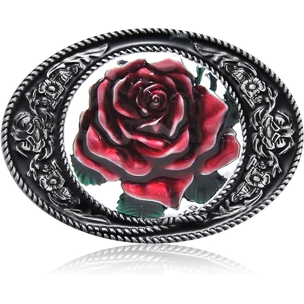 Amazon.com: Seternaly Vintage Floral Rose Engraved Belt  display picture 2